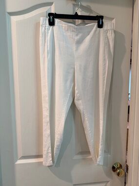 J. Jill white Linen Stretch Pants